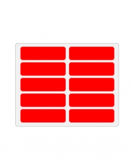 Self Adhesive Label 25mm X 85mm [Red]